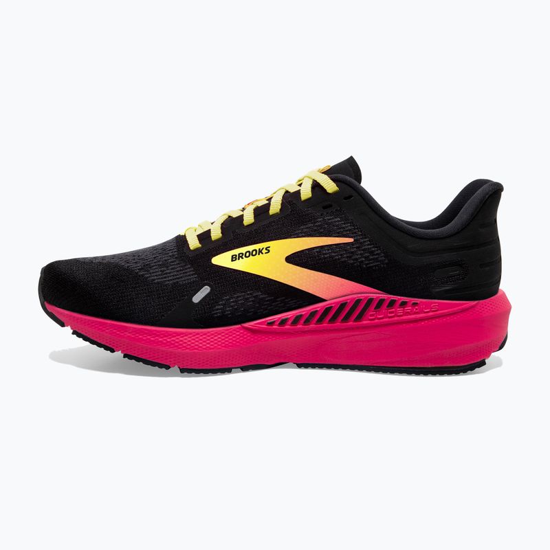 Brooks Launch GTS 9 vyriški bėgimo bateliai juoda/rožinė/geltona 3