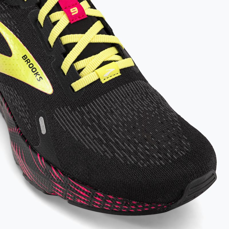 Brooks Launch GTS 9 vyriški bėgimo bateliai juoda/rožinė/geltona 8