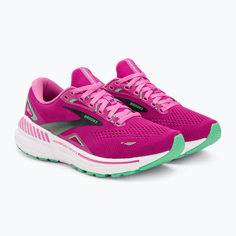 Moteriški bėgimo bateliai Brooks Adrenaline GTS 23 pink/festival fuchsia/black 4