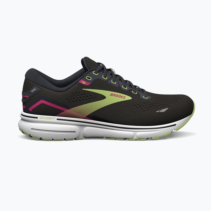 Brooks Ghost 15 moteriški bėgimo bateliai black/ebony/sharp green 12