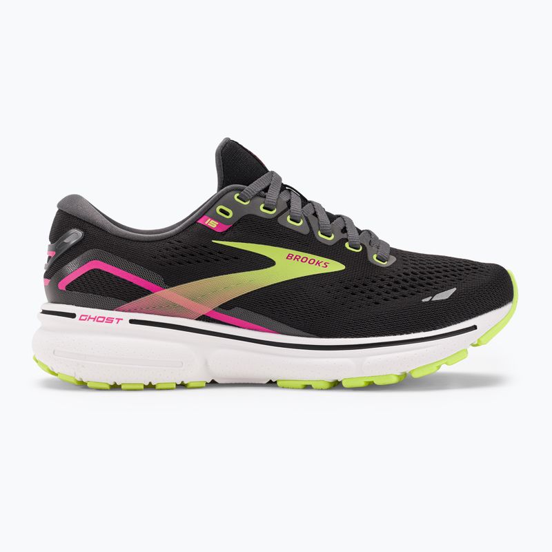 Brooks Ghost 15 moteriški bėgimo bateliai black/ebony/sharp green 2