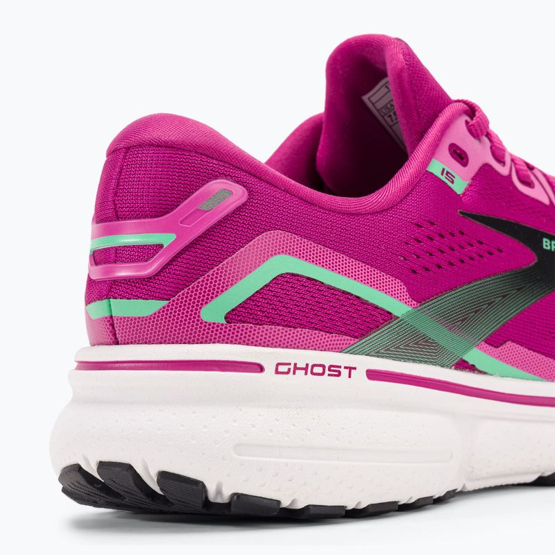 Brooks Ghost 15 moteriški bėgimo bateliai pink/festival fuchsia/black 9