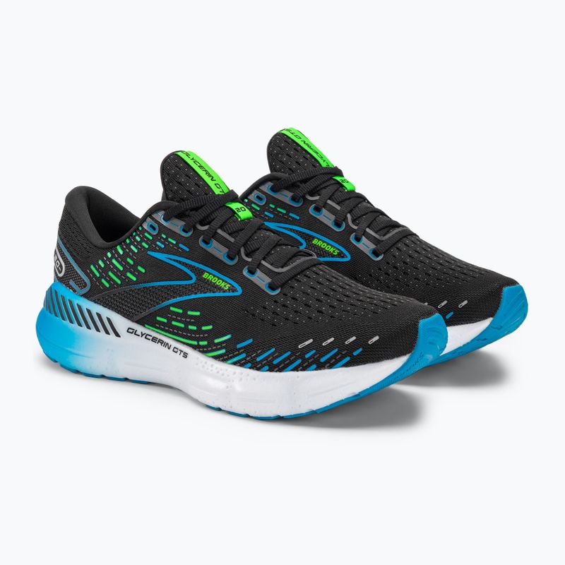 Vyriški bėgimo batai Brooks Glycerin GTS 20 black/hawaiian ocean/green 4