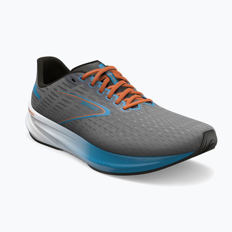 Brooks Hyperion vyriški bėgimo bateliai Grey/atomic blue/scarlet 11