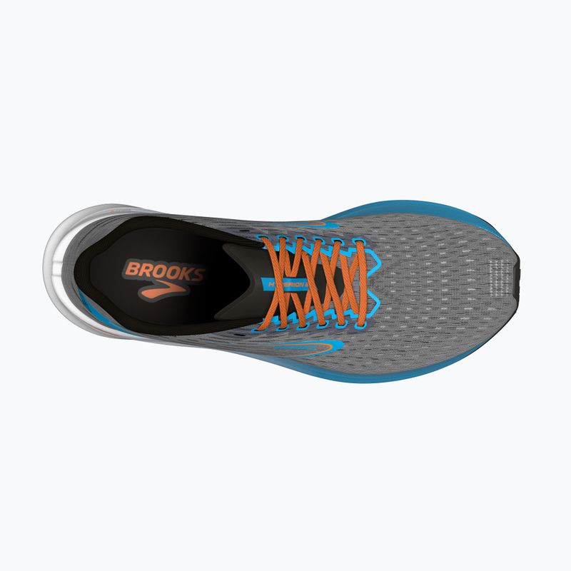 Brooks Hyperion vyriški bėgimo bateliai Grey/atomic blue/scarlet 15