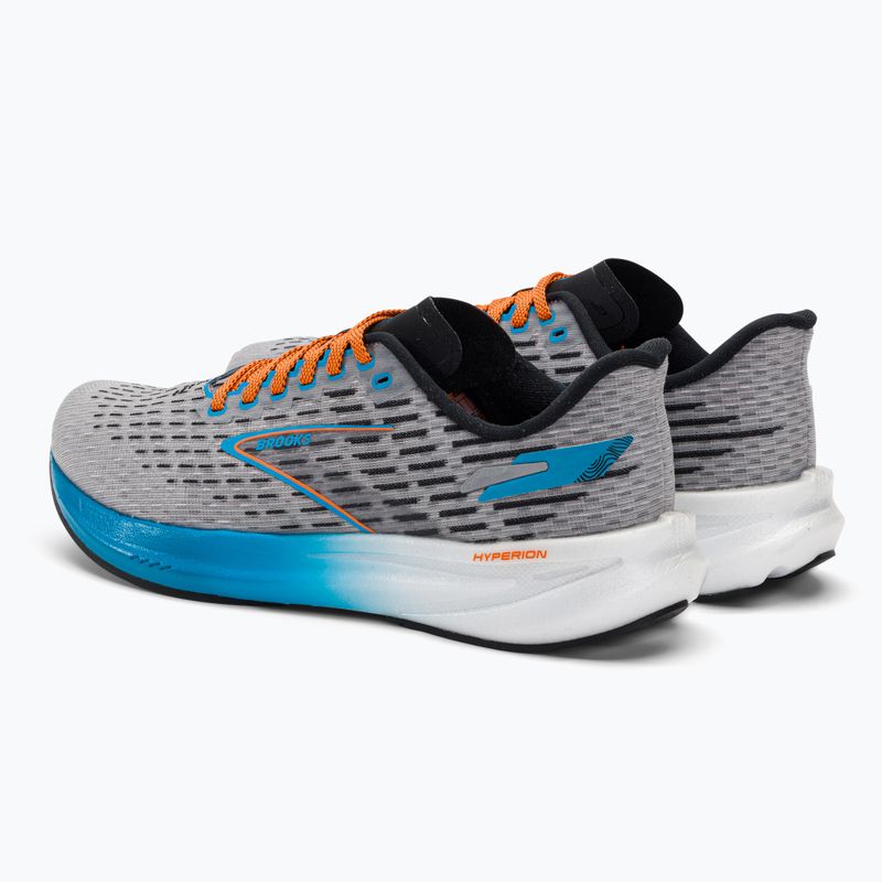 Brooks Hyperion vyriški bėgimo bateliai Grey/atomic blue/scarlet 3