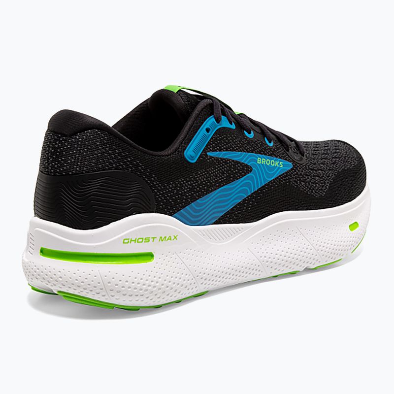 Vyriški bėgimo bateliai Brooks Ghost Max black/atomic blue/jasmine 10