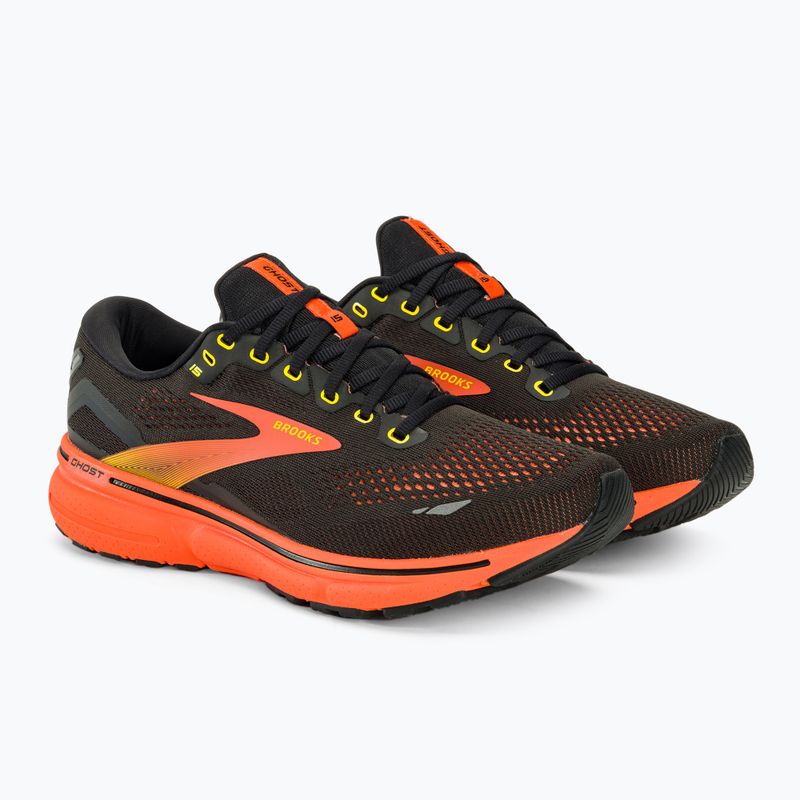 Vyriški bėgimo bateliai Brooks Ghost 15 black/yellow/red 5