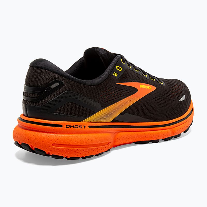 Vyriški bėgimo bateliai Brooks Ghost 15 black/yellow/red 10