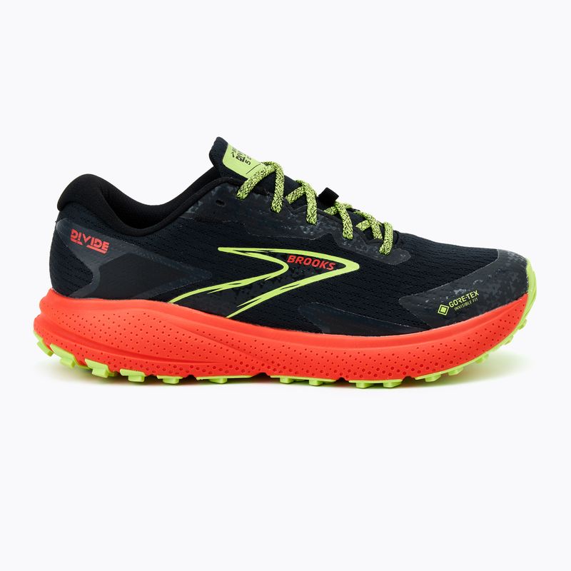 Vyriški bėgimo bateliai Brooks Divide 5 GTX black/cherry/lime 2