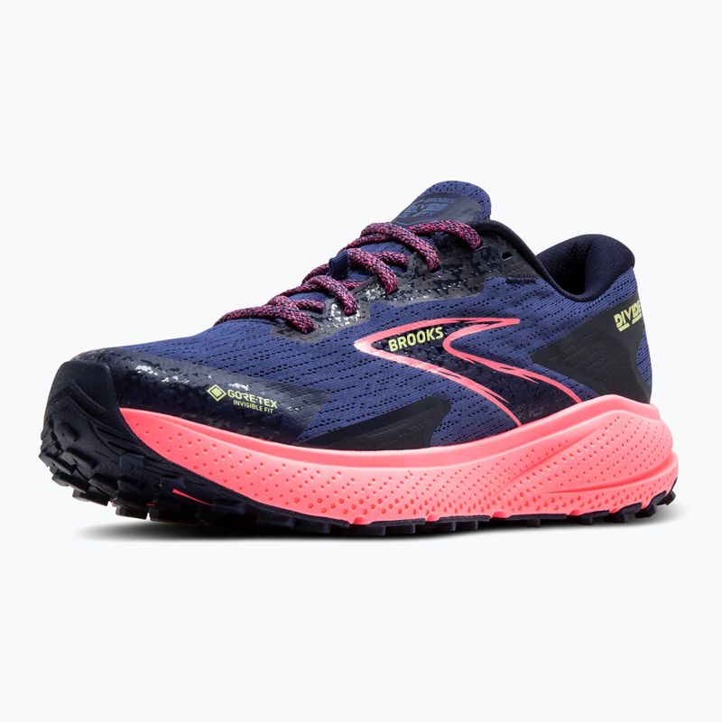 Moteriški bėgimo bateliai Brooks Divide 5 GTX grey blue/pink/lime 12