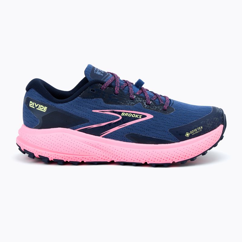 Moteriški bėgimo bateliai Brooks Divide 5 GTX grey blue/pink/lime 2