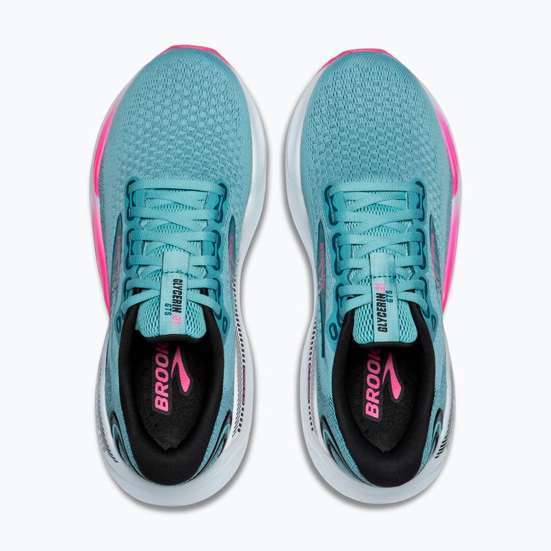 Moteriški bėgimo bateliai Brooks Glycerin GTS 21 moroccan blue/aqua/pink 12