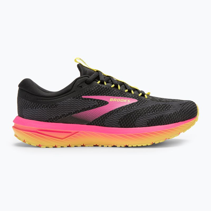 Moteriški bėgimo bateliai Brooks Revel 7 black/pink/lemon tonic 2