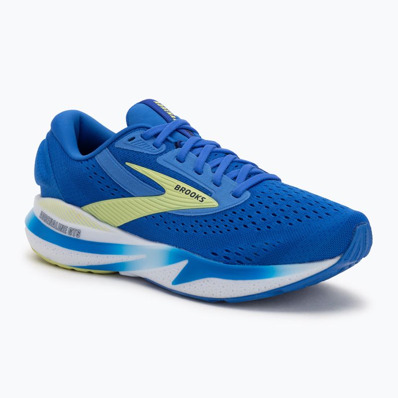 Vyriški bėgimo batai Brooks Adrenaline GTS 24 wide fit cobalt/neo yellow/peacoat