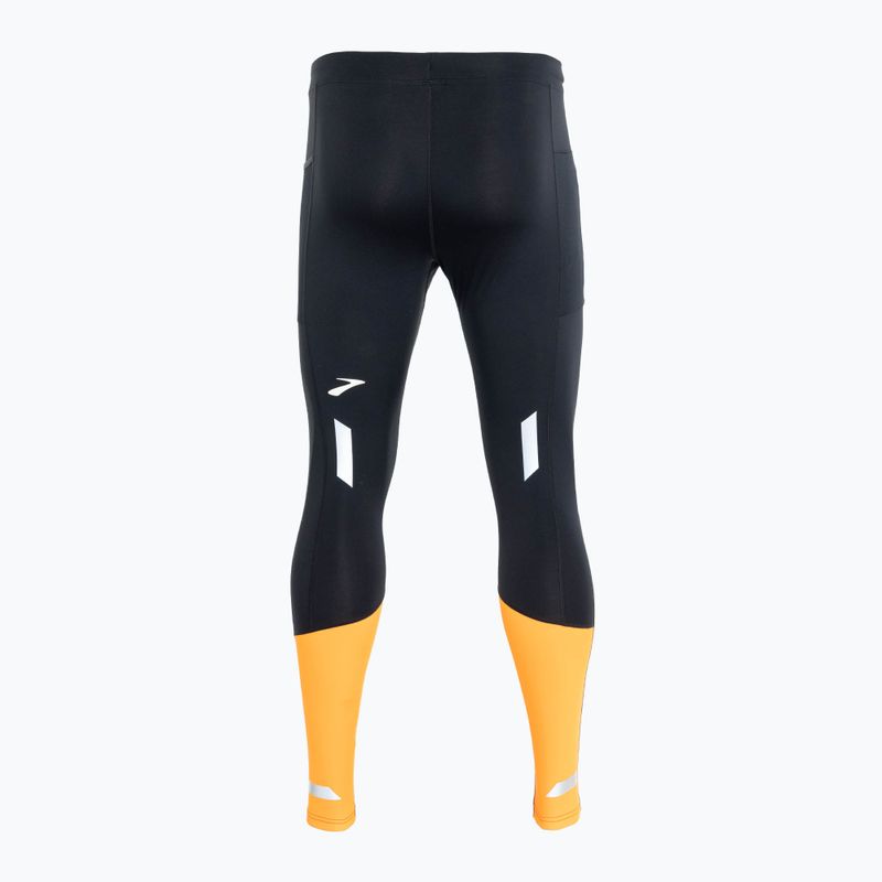 Vyriškos bėgimo tamprės Brooks Run Visible Tight 2.0 black/fluoro flash 2