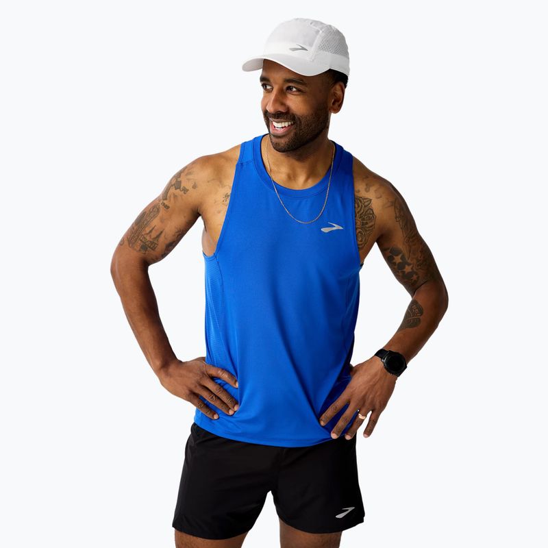 Vyriškas bėgimo tank topas Brooks Atmosphere Singlet 3.0 neo blue 4