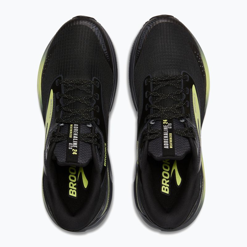 Vyriški bėgimo batai Brooks Adrenaline GTS 24 Weatherized black/ebony/new yellow 12