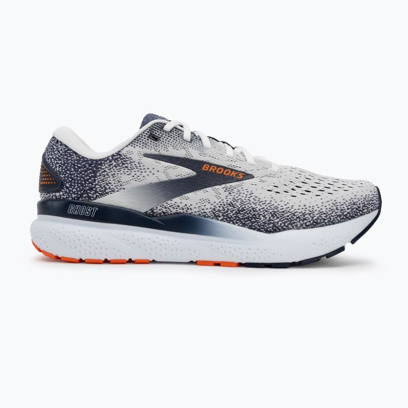 Vyriški bėgimo batai Brooks Ghost 16 white/peacoat/orange 2
