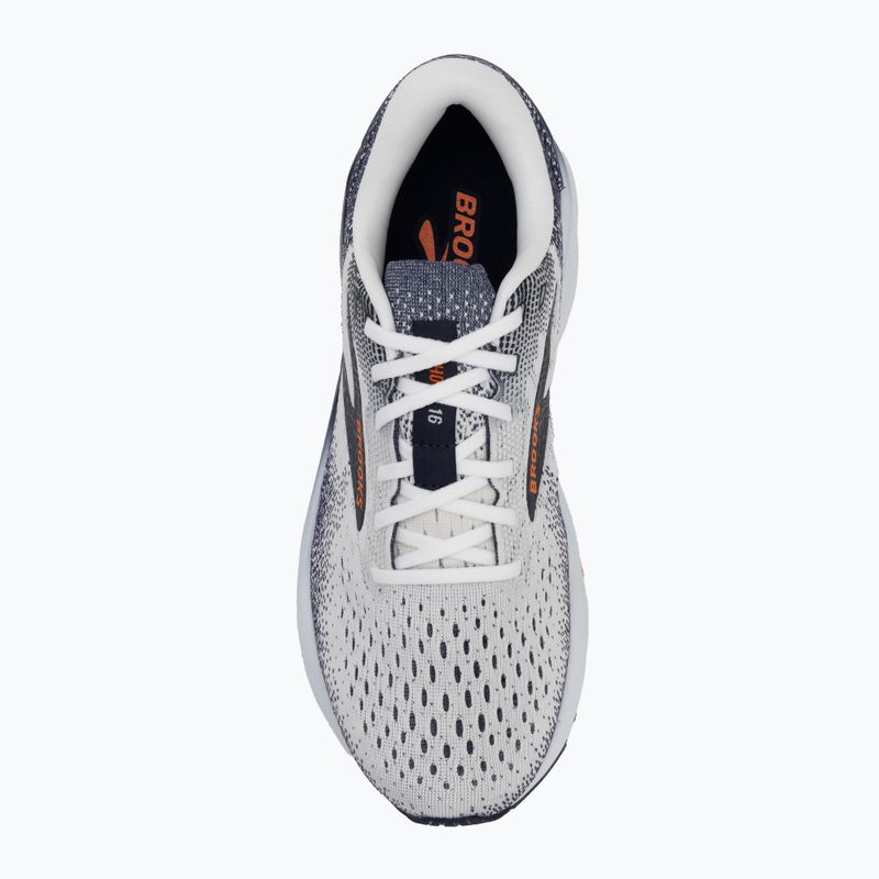 Vyriški bėgimo batai Brooks Ghost 16 white/peacoat/orange 5