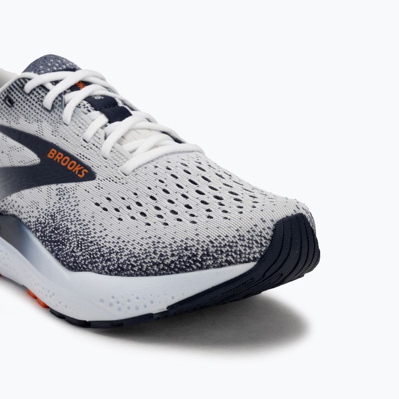 Vyriški bėgimo batai Brooks Ghost 16 white/peacoat/orange 7