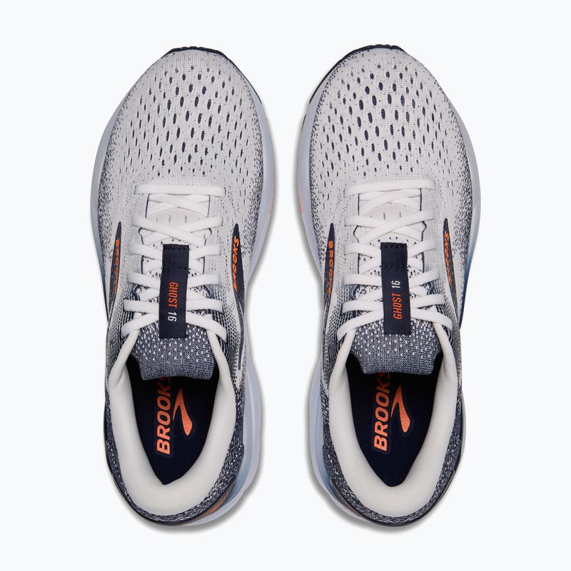 Vyriški bėgimo batai Brooks Ghost 16 white/peacoat/orange 11