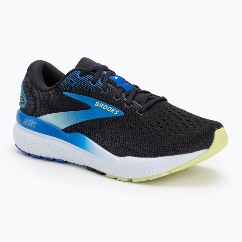 Vyriški bėgimo batai Brooks Ghost 16 black/cobalt/neo yellow