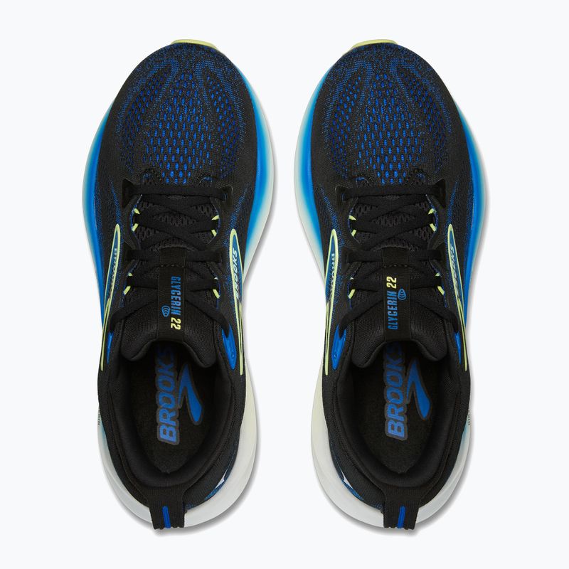 Vyriški bėgimo batai Brooks Glycerin 22 wide fit black/cobalt/neo yellow 12