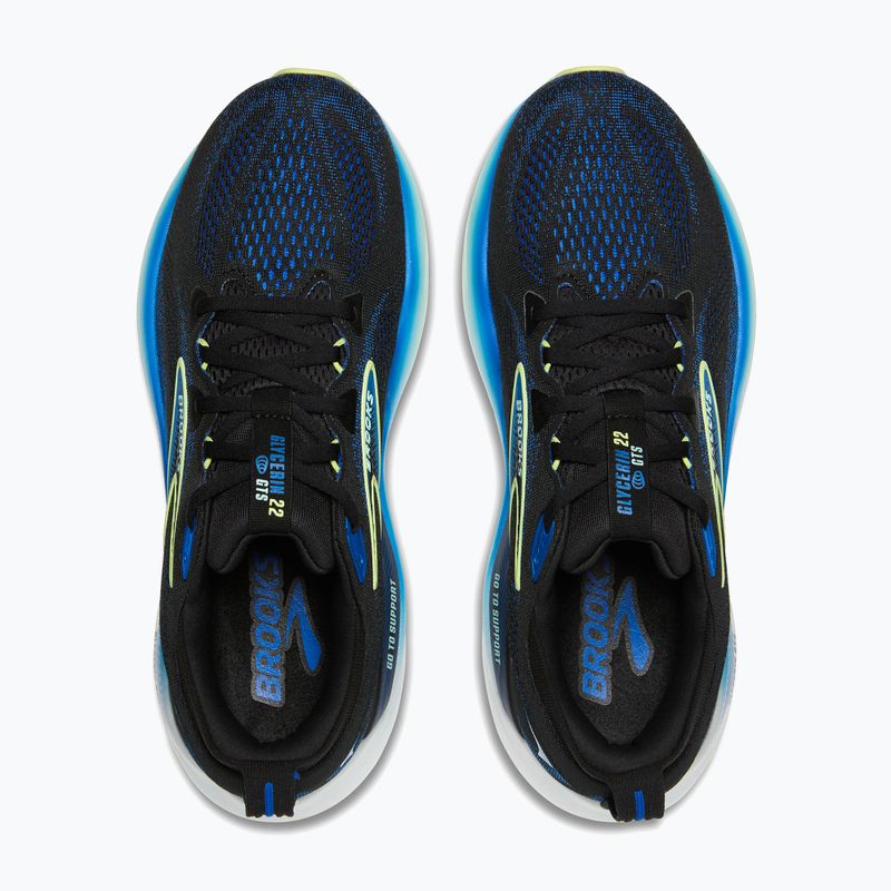 Vyriški bėgimo batai Brooks Glycerin GTS 22 black/cobalt/neo yellow 10