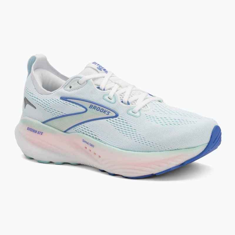 Moteriški bėgimo batai Brooks Glycerin GTS 22 white/limpet shell/amparo blue
