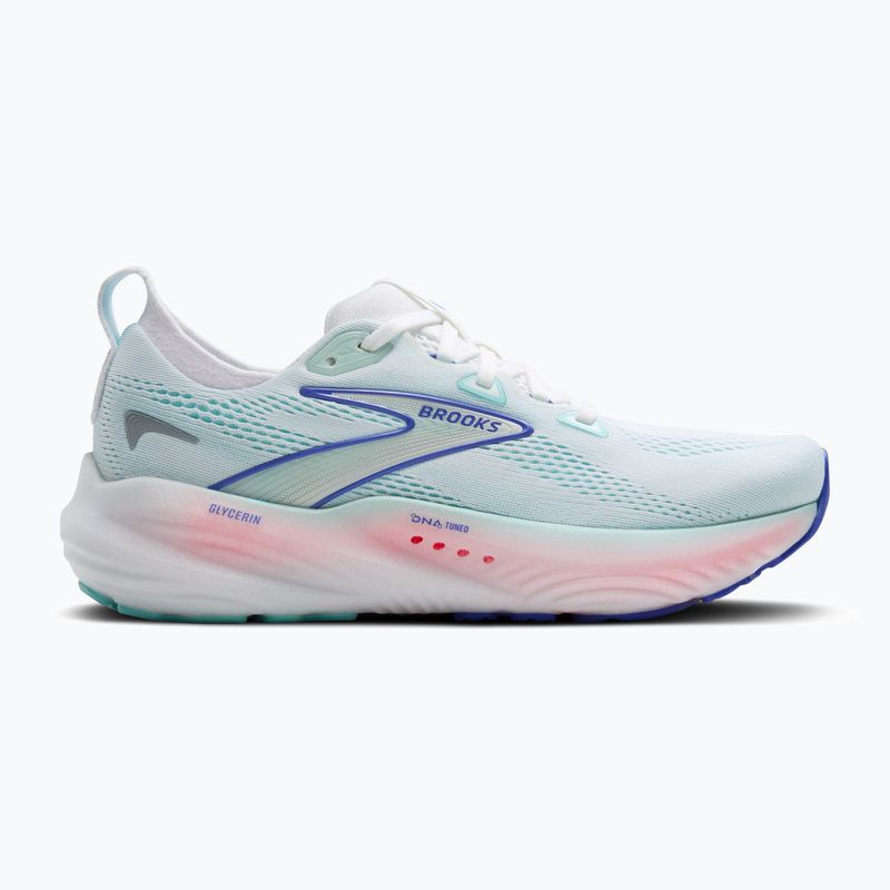 Moteriški bėgimo batai Brooks Glycerin 22 wide fit white/limpet shell/amparo blue 9
