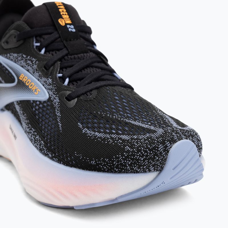Moteriški bėgimo bateliai Brooks Glycerin 22 black/blue heron/orange 7