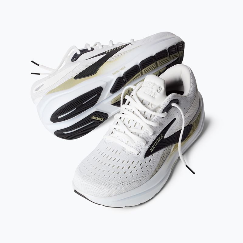 Vyriški bėgimo batai Brooks Ghost Max 3 bright white/tea/black 9