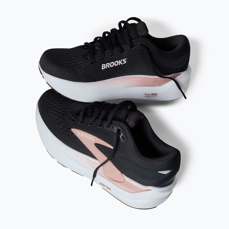 Bėgimo bateliai moterims Brooks Ghost Max 3 black/black/rose gold 9