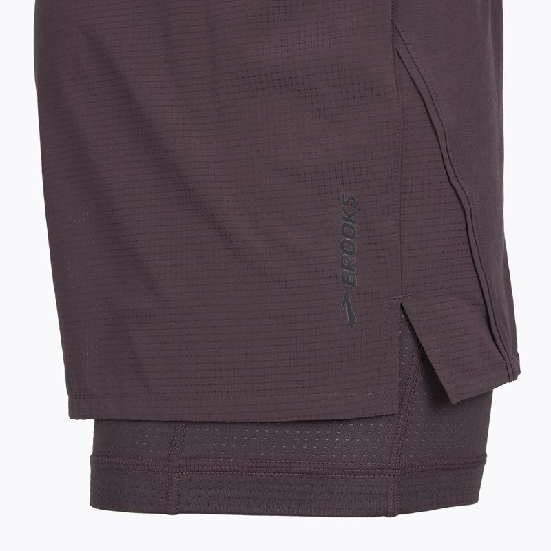 Vyriški bėgimo šortai Brooks High Point 5" 2IN1 2.0 dark russet 3
