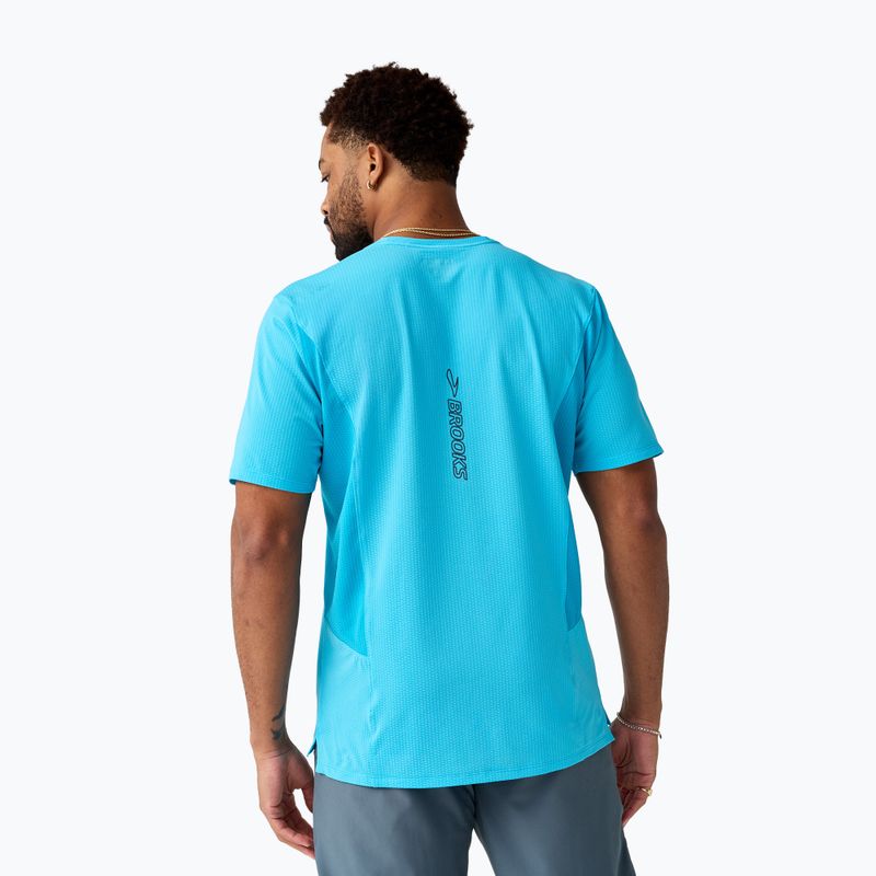 Vyriški bėgimo marškinėliai Brooks Highpoint 2.0 blazing blue/atomic blue 2