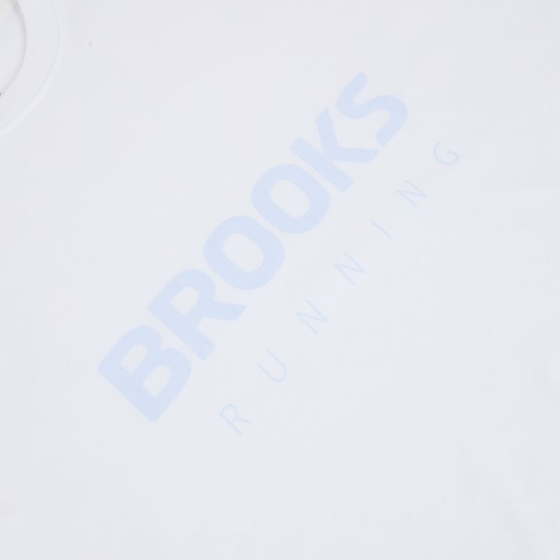 Moteriški bėgimo marškinėliai Brooks Graphic white/halogen blue 3