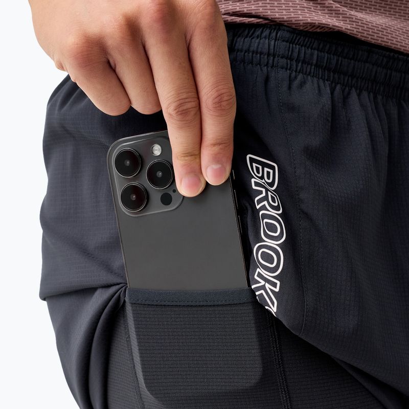 Vyriški bėgimo šortai Brooks Cascadia 2-in-1 Short black 5