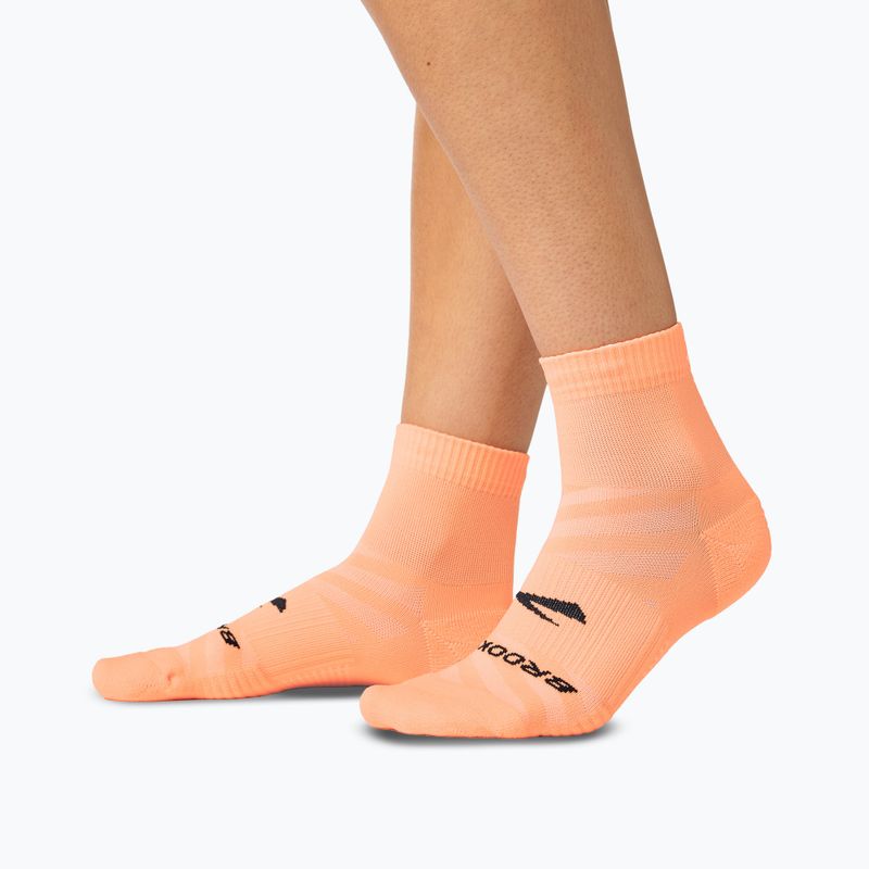 Bėgimo kojinės Brooks Ghost Lite Quarter 2-Pack orange 3