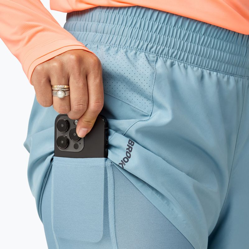 Moteriški bėgimo šortai Brooks Dash 2in1 blue 4