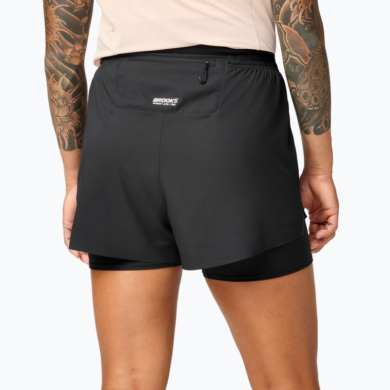 Moteriški bėgimo šortai Brooks Cascadia 2-in-1 Short black 2
