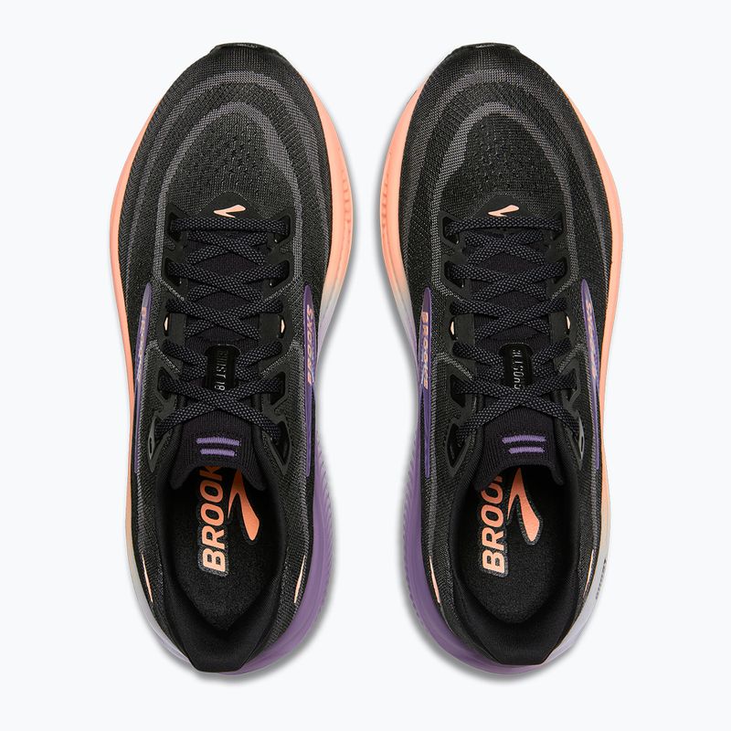 Moteriški bėgimo batai Brooks Ghost 18 black/mulled grape/peach 5