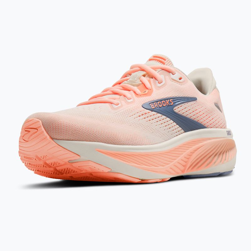 Moteriški bėgimo batai Brooks Ghost 18 star white/cyber peach/grey 4