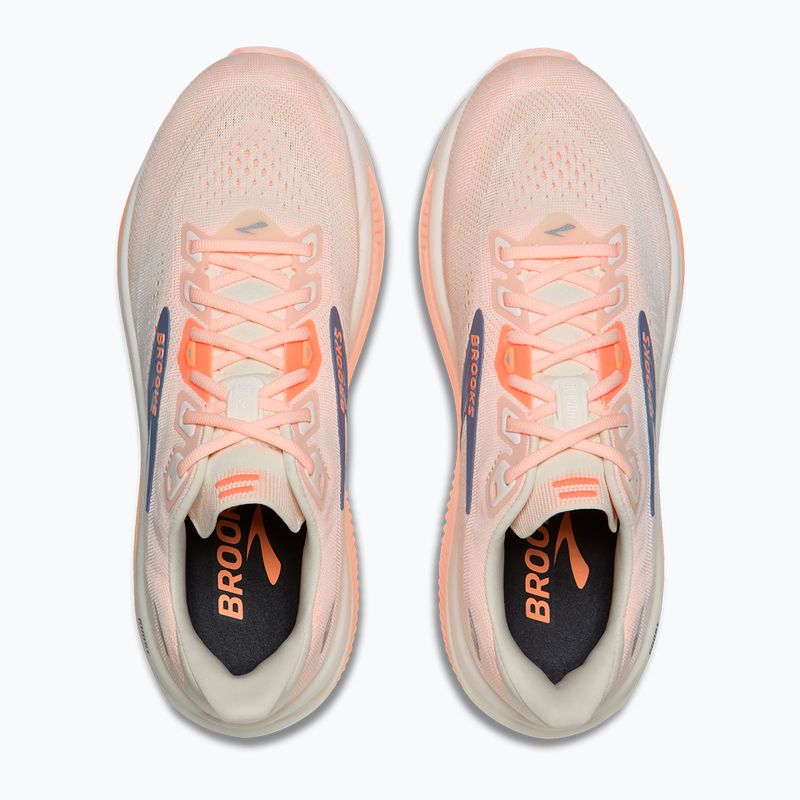Moteriški bėgimo batai Brooks Ghost 18 star white/cyber peach/grey 7