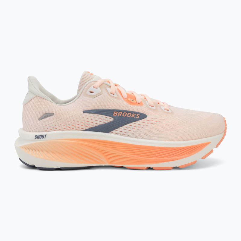 Moteriški bėgimo batai Brooks Ghost 18 star white/cyber peach/grey 2