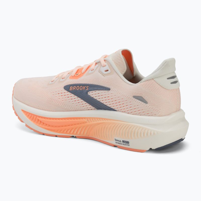 Moteriški bėgimo batai Brooks Ghost 18 star white/cyber peach/grey 3