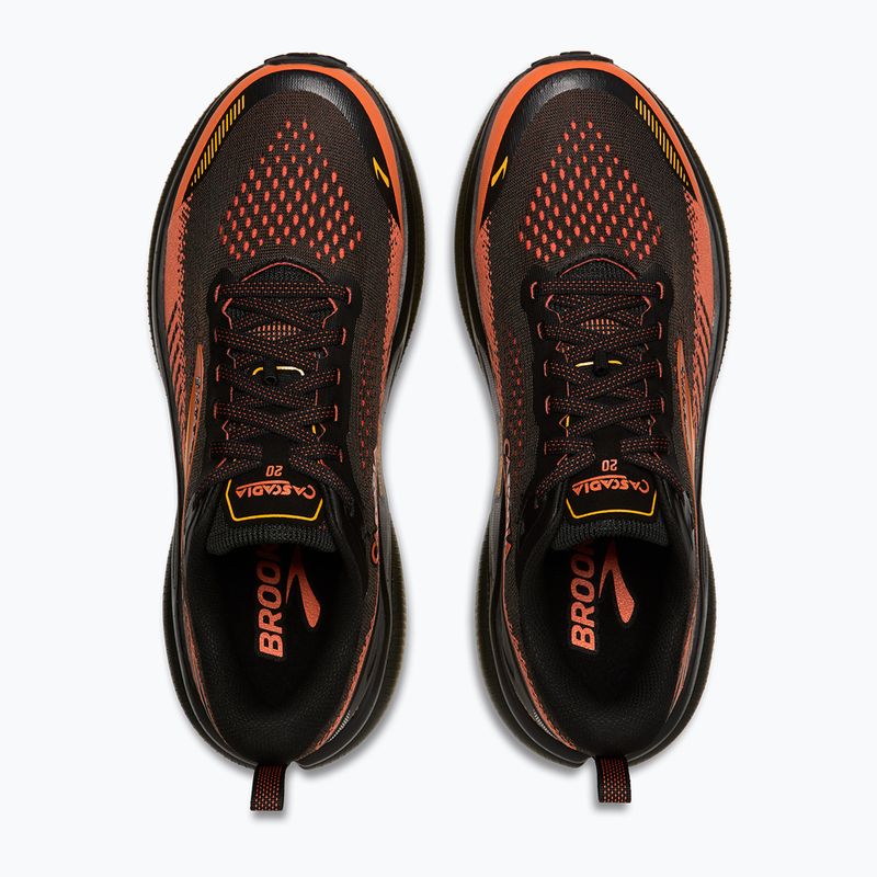 Vyriški bėgimo batai Brooks Cascadia 20 black/tigerlily/orange 5