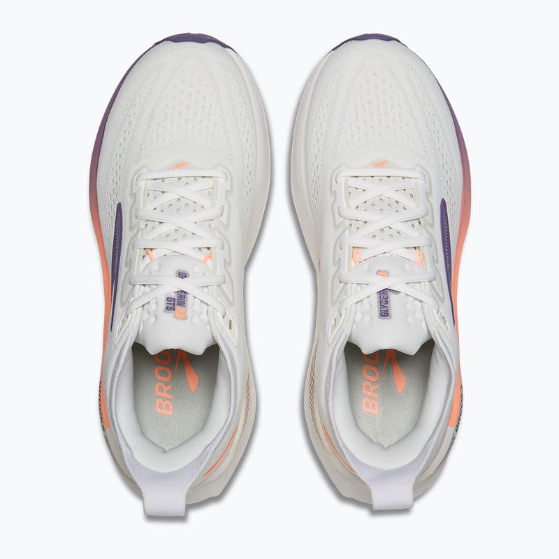 Moteriški bėgimo batai Brooks Glycerin GTS 23 white/mulled grape/clear 5