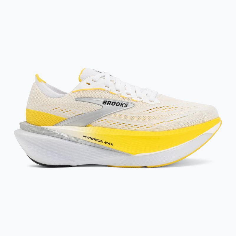 Moteriški bėgimo batai Brooks Hyperion Max 4 white/cyber yellow/black 2