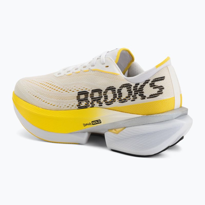 Moteriški bėgimo batai Brooks Hyperion Max 4 white/cyber yellow/black 3